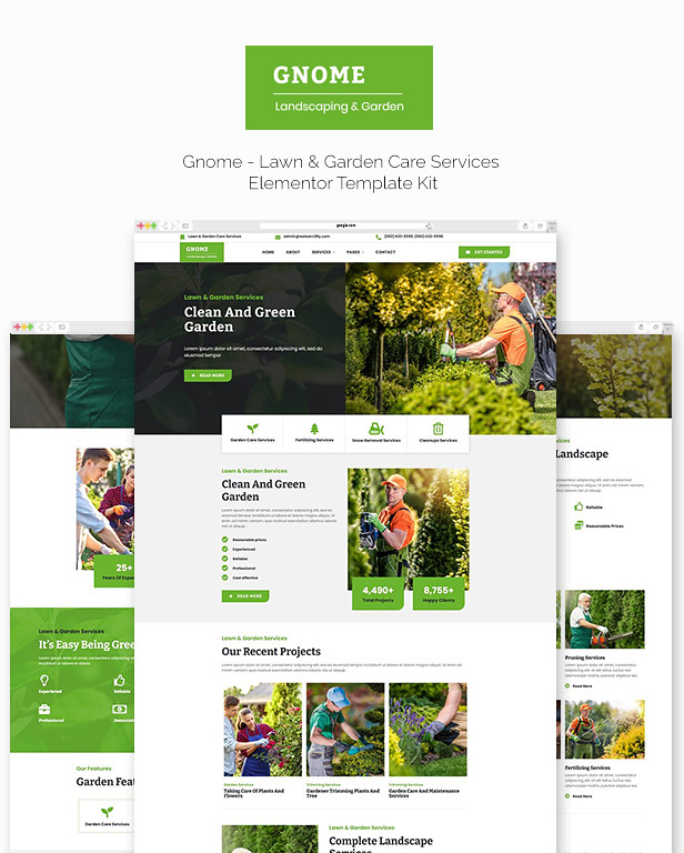 Gnome - Lawn & Garden Care Services Elementor Template Kit - 2
