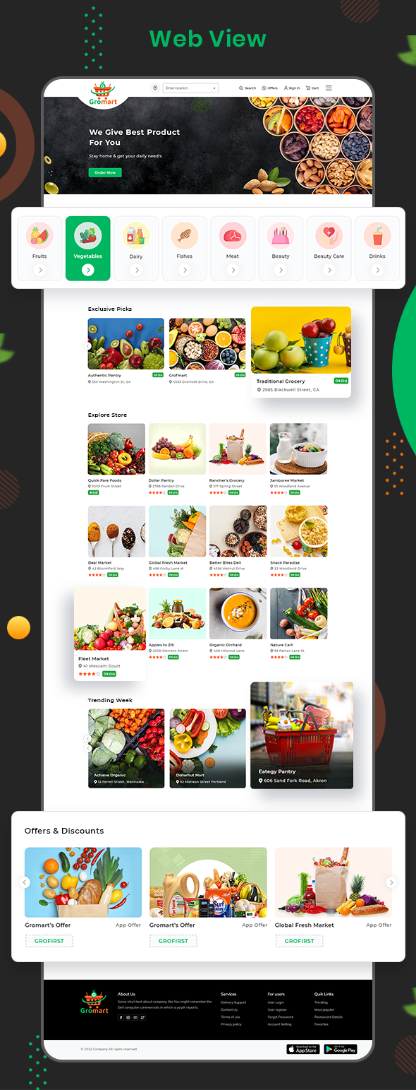 GroMart | Grocery Store App | Grocery Delivery | Multi -Vendor Grocery App - 16
