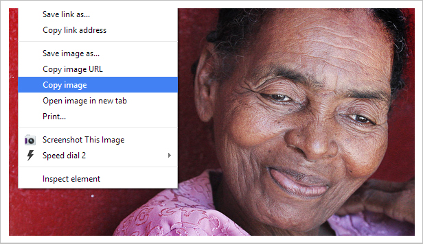 Copy images from other websites