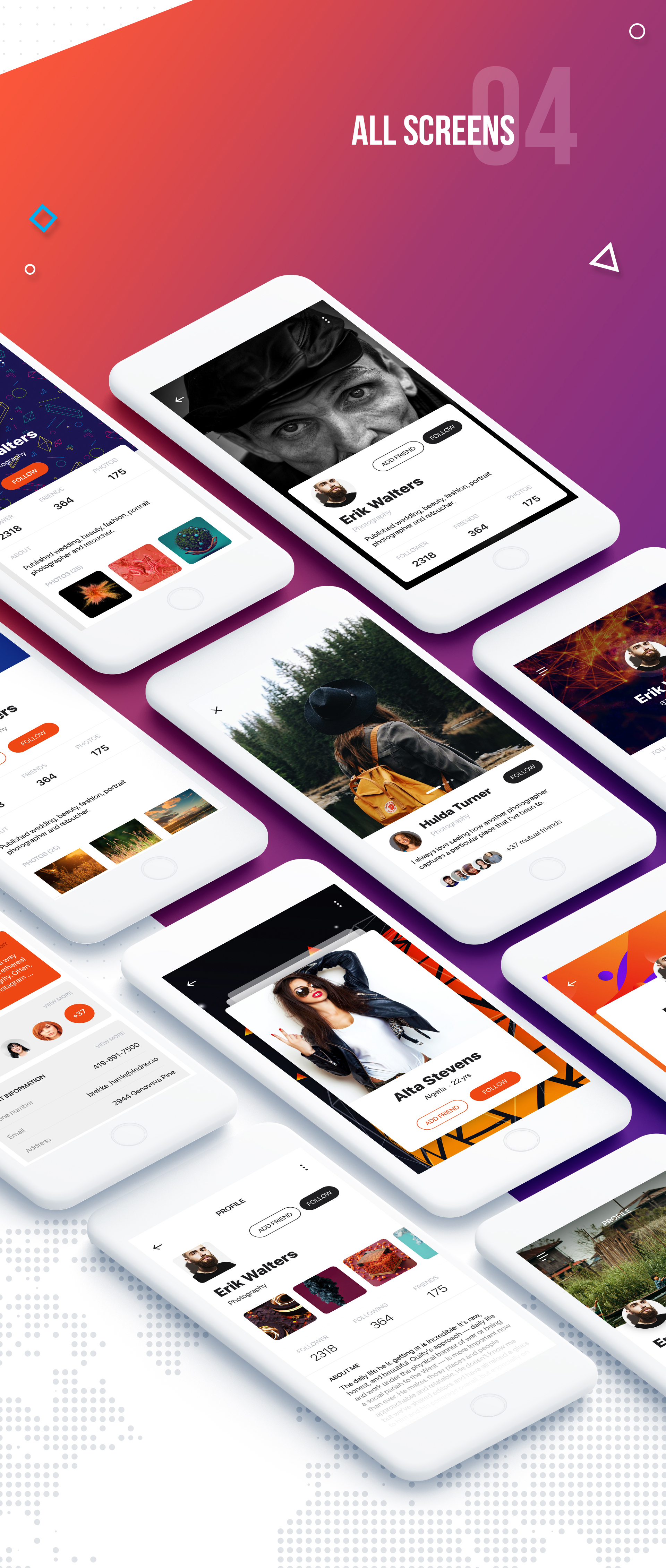 Profile UI Kit - 3
