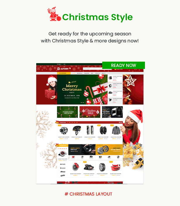 Christmas Style - Autusin - Auto Parts Shop, Moto Store WooCommerce WordPress Theme 