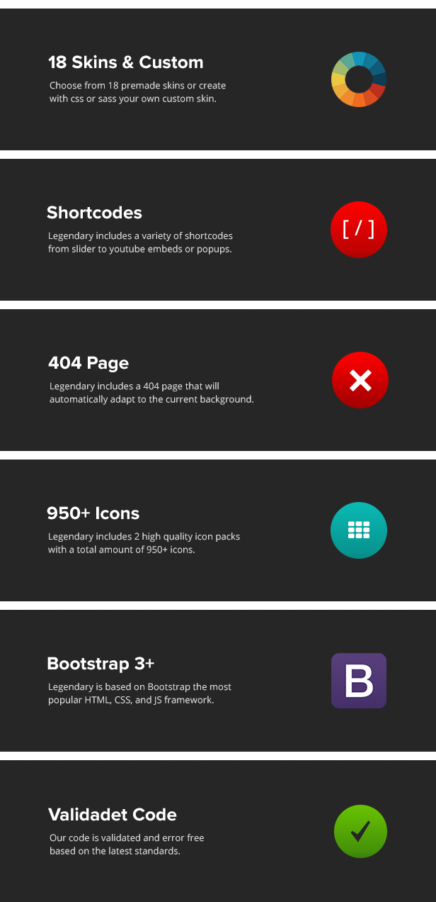 Legendary - One Page Parallax HTML Template - 3