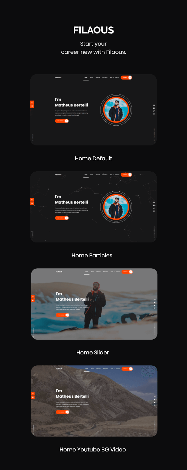 Filaous - Personal Portfolio HTML Template - 2