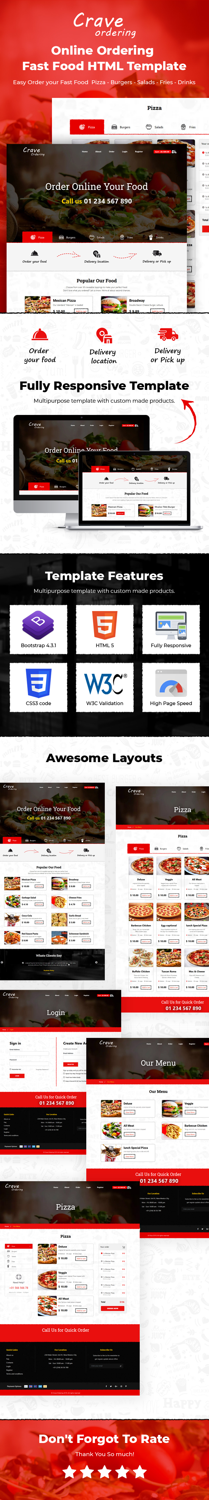 Crave Ordering – Order Online Fast Food & Pizza Template - 1