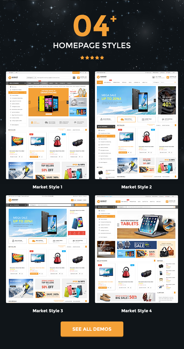 Market - Responsive Multipurpose Prestashop Theme - Intro