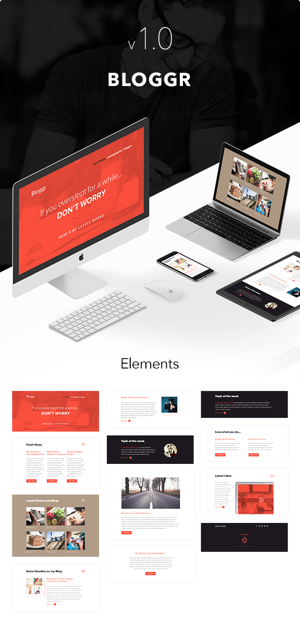 Bloggr - Responsive Email + Themebuilder Access - 1