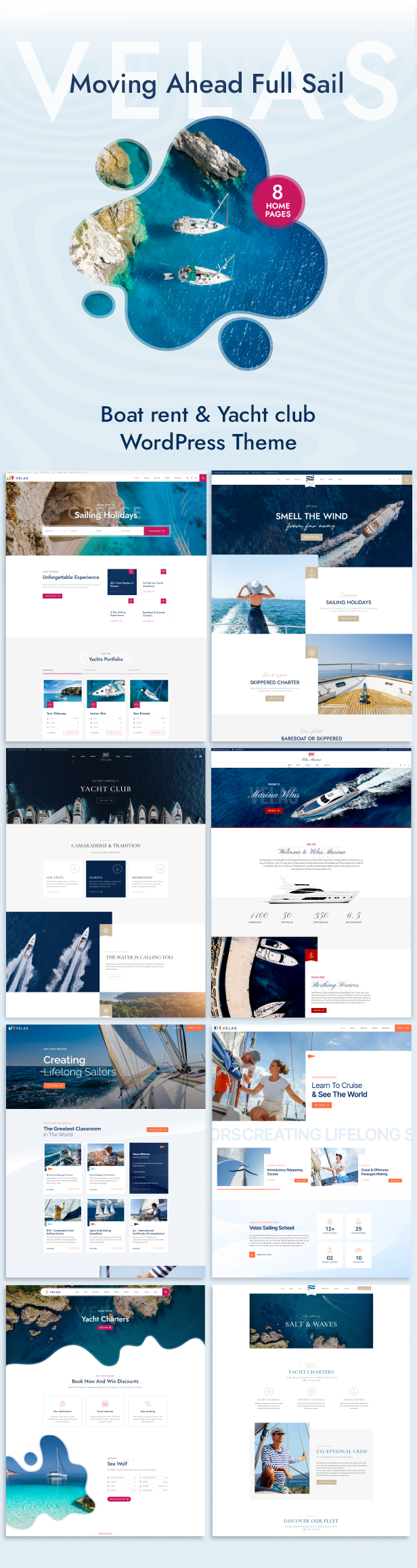 Velas - Yacht Club & Boat Rental WordPress Theme - 2