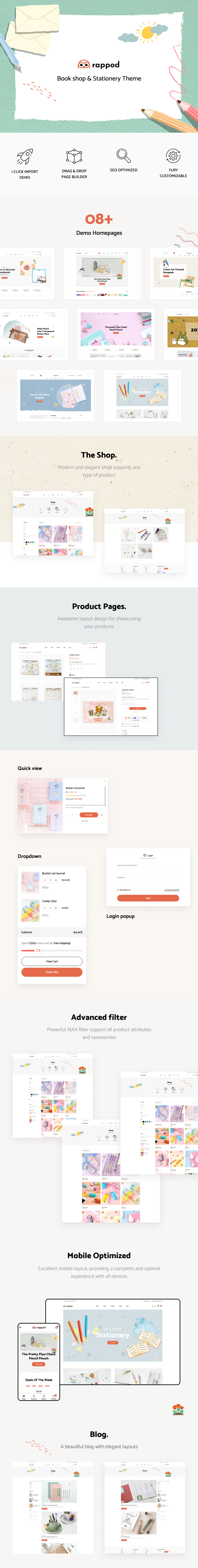 Rappod – Stationery & Gift Store WooCommerce WordPress Theme - 1
