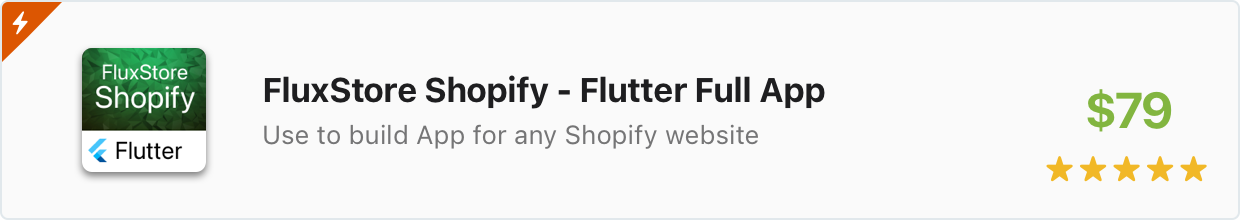 Flutter Template: FluxStore Shopify - Flutter Vendor app