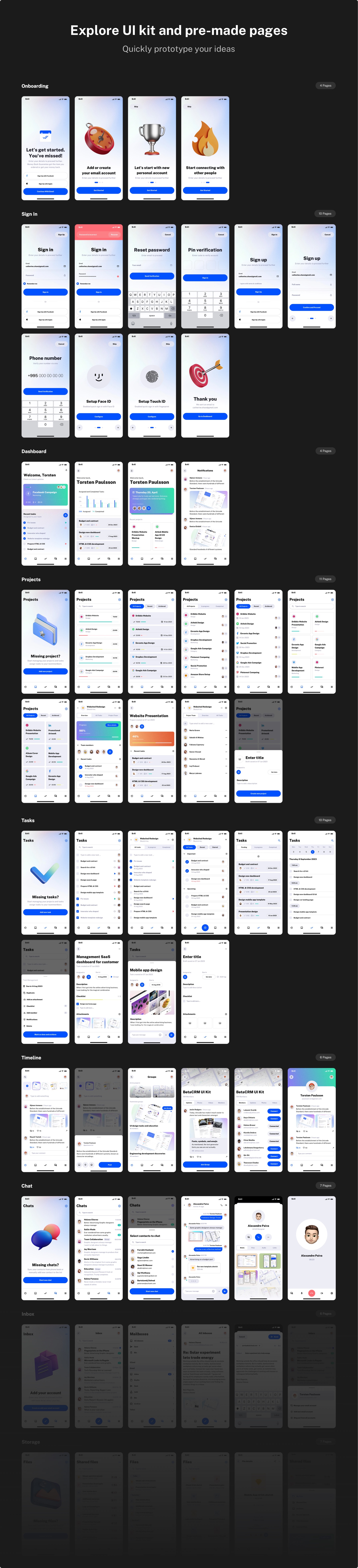 Tasksy -  UI kit for Productivity Mobile Apps - 8