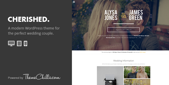 Cherished WordPress Wedding Theme