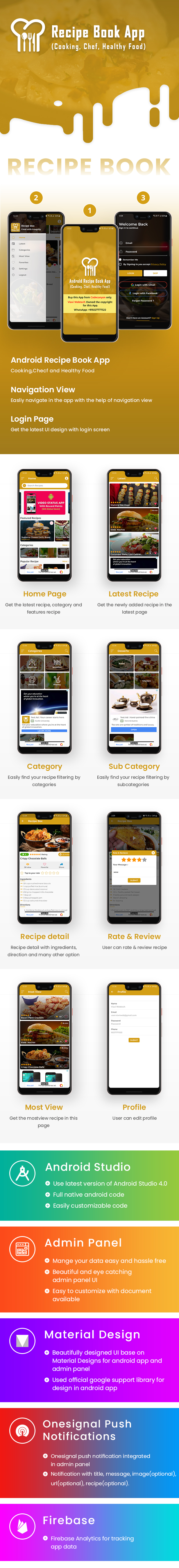 Android Recipe Book App (Cooking,Chef,Healthy Food, Admob with GDPR) - 8