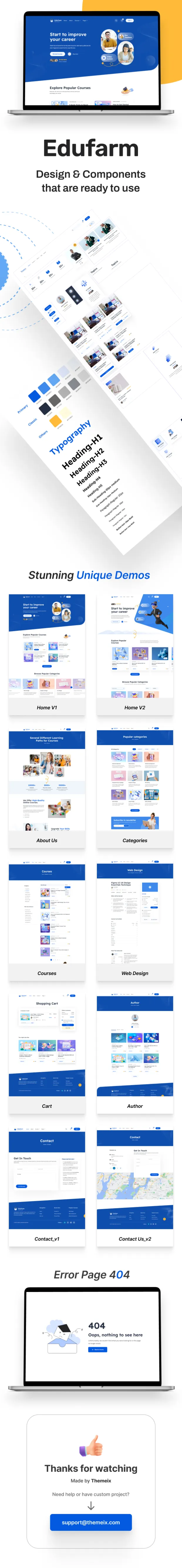 Edufarm -  Online Course Education Figma UI Template - 1