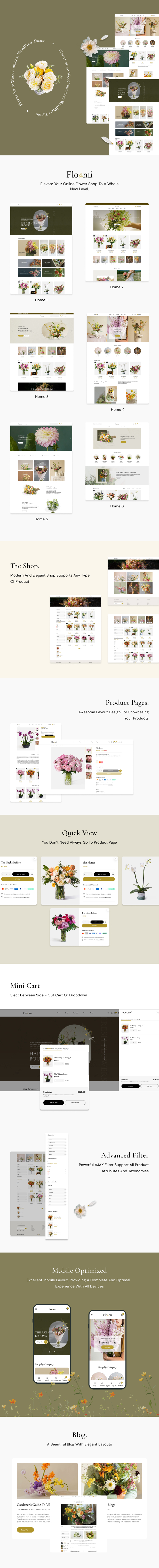 Flower Store WordPress Theme Floomi Preview