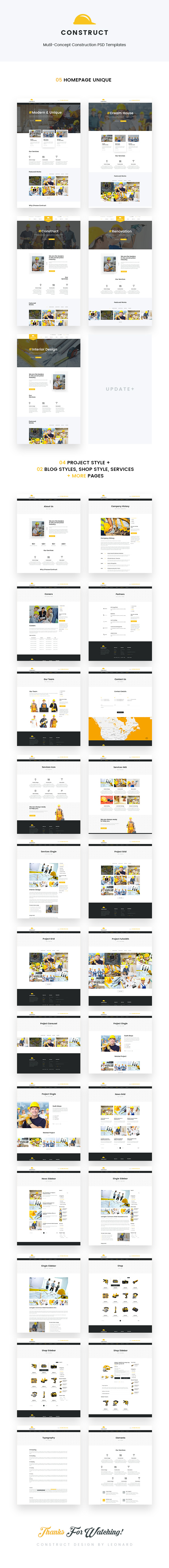 Construct | Mutil-Concept Construction PSD Template - 1
