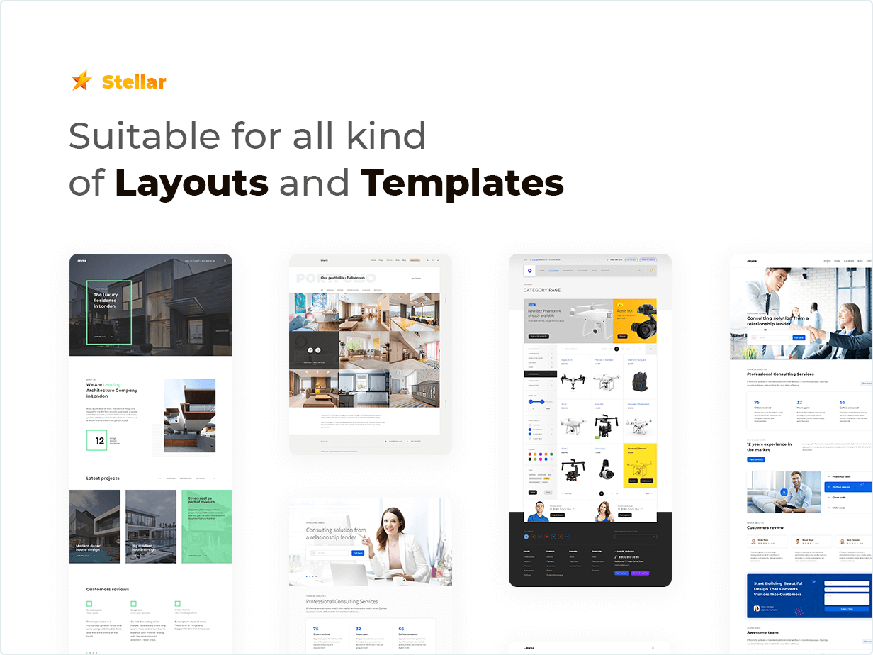 suitable for all kind of layouts and templates