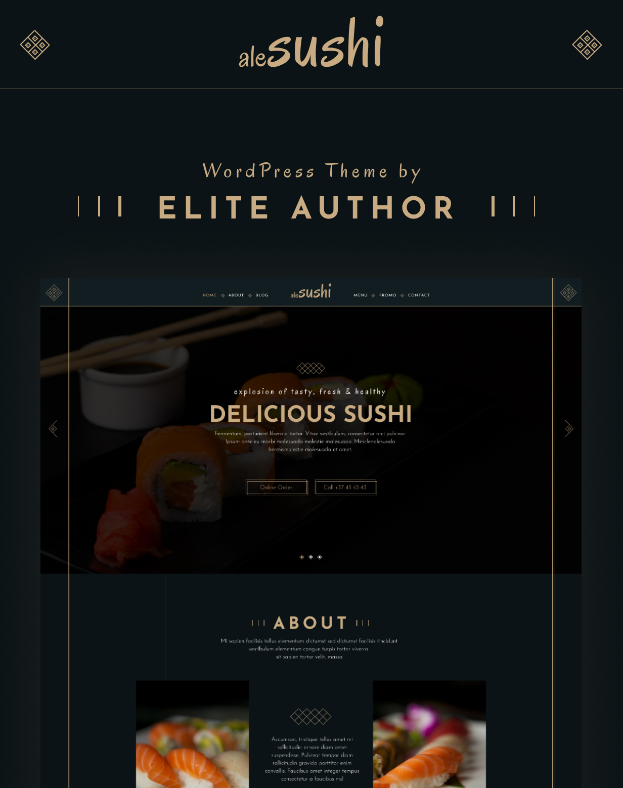 AleSushi | Sushi and Asian Food Restaurant WordPress Theme - 1