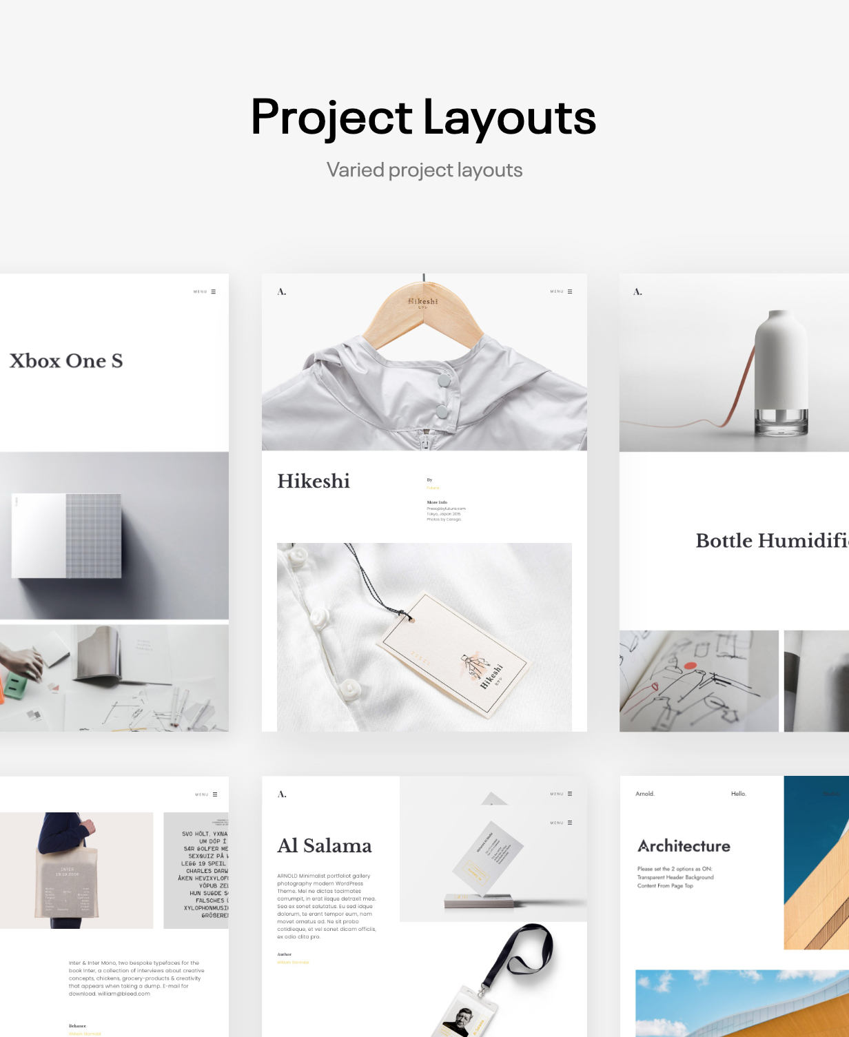 Arnold_Responsive_WordPress_minimal_portfolio_theme_project_layouts