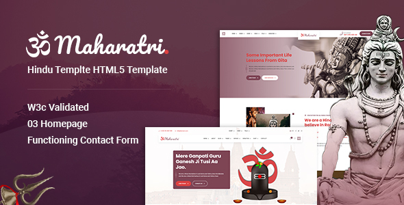 Maharatri Hindu Temple HTML5 Template