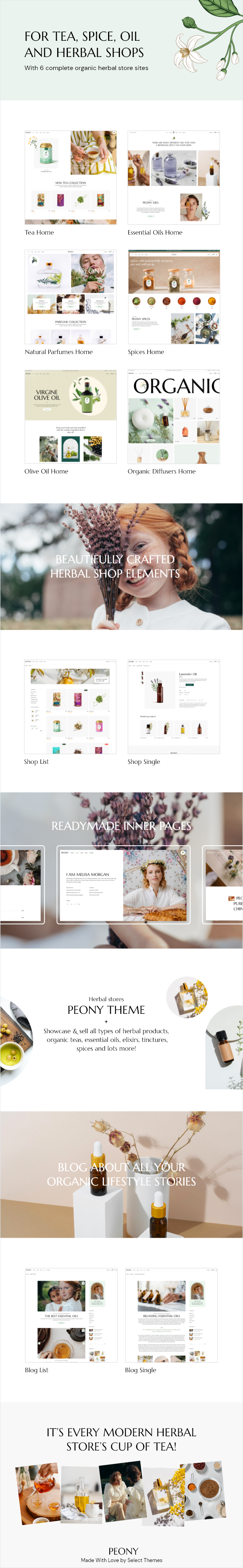 Peony - Organic Tea and Herbal Shop WordPress Theme - 2