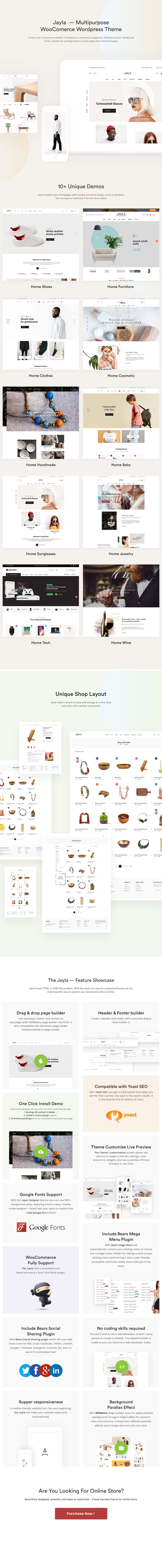Jayla - Minimal & Modern Multi-Concept WooCommerce Theme - 1