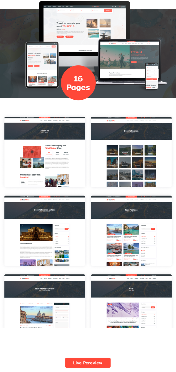 Tourism Website Template