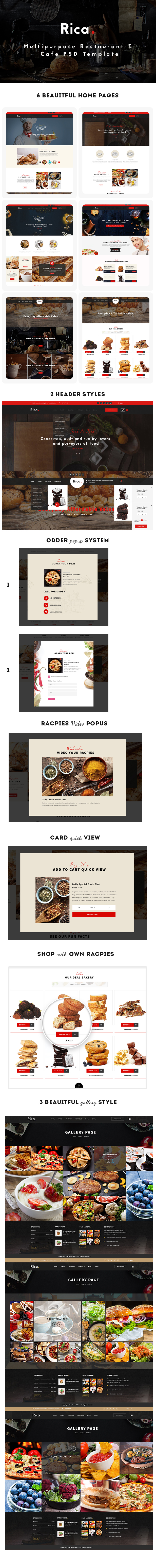  Rica - Multipurpose Restaurant & Cafe PSD Template - 5