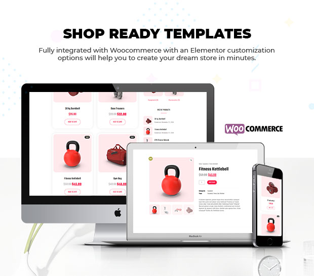 gymify woocommerce pages