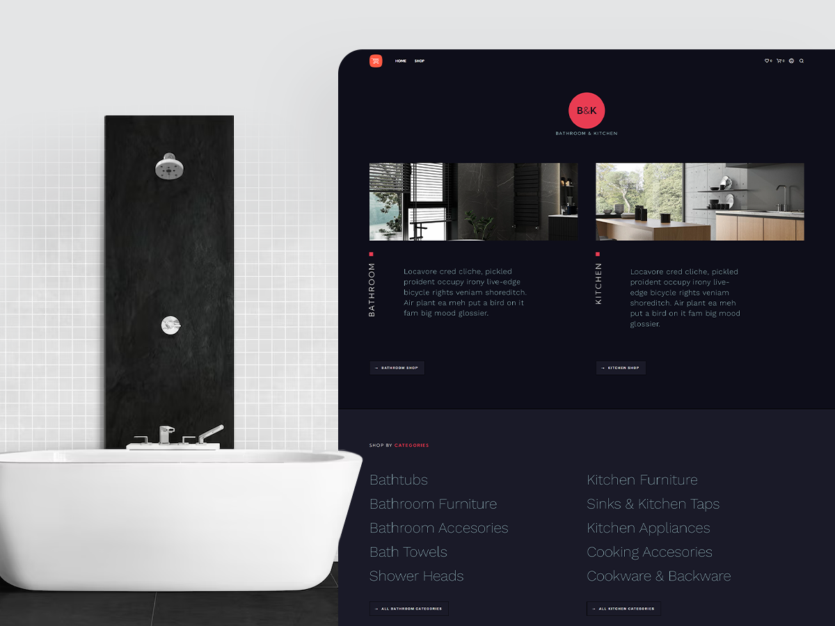 Bathroom and Kitchen Store - Elementor Template Kit