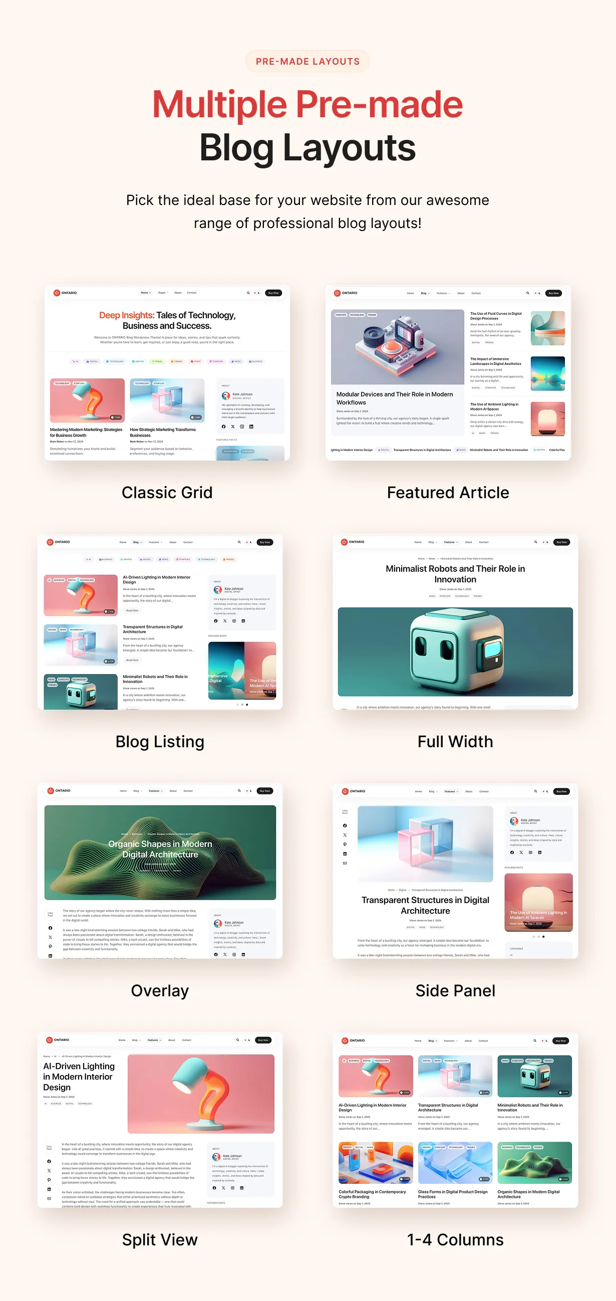 Ontario - 100% Elementor Blog WordPress Theme - 8