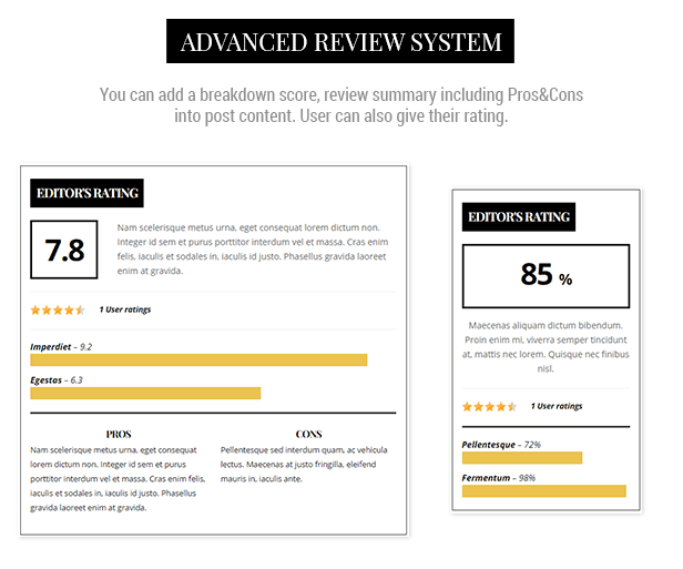 Advanced review system