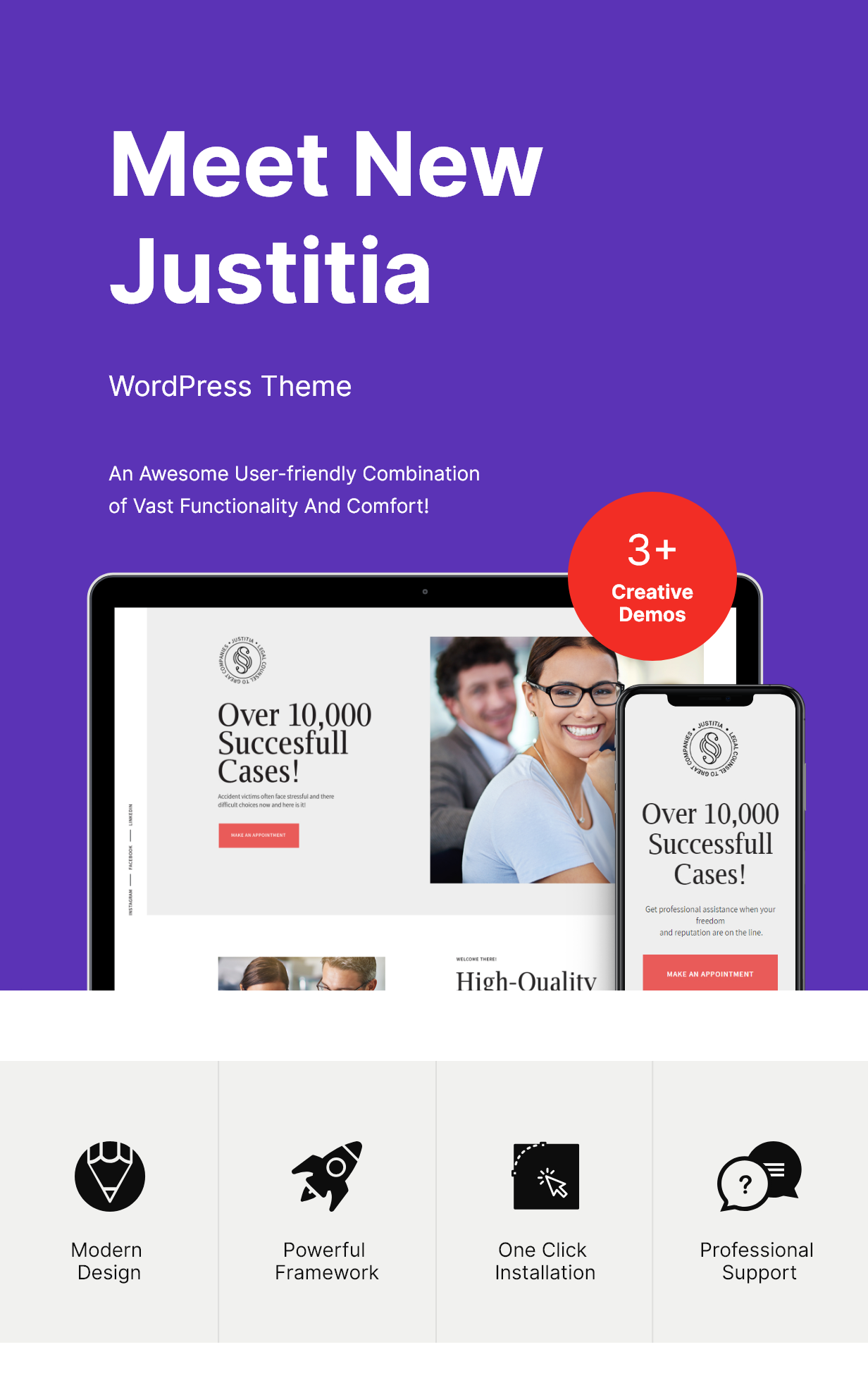 Justitia Nulled Lawyer & Legal Adviser WordPress Theme Free Download