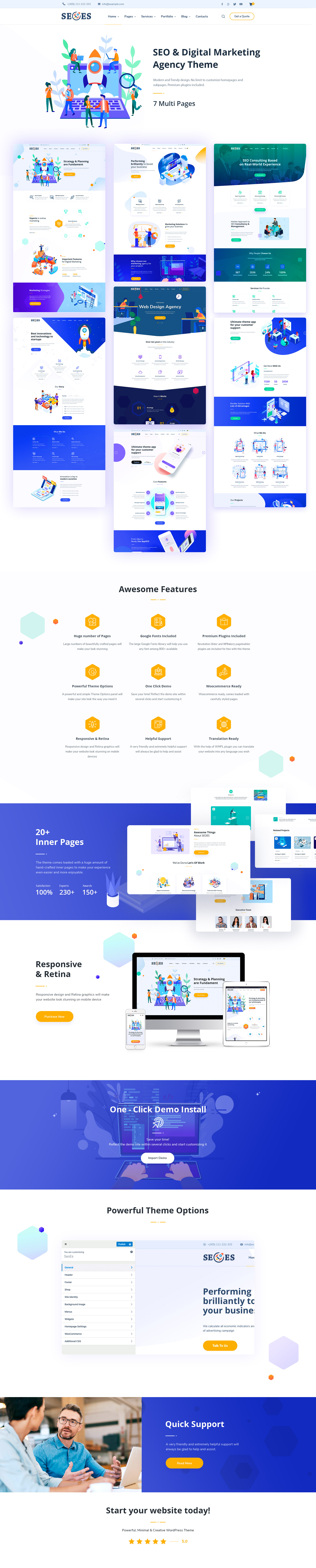 Seoes - Marketing Agency WordPress Theme