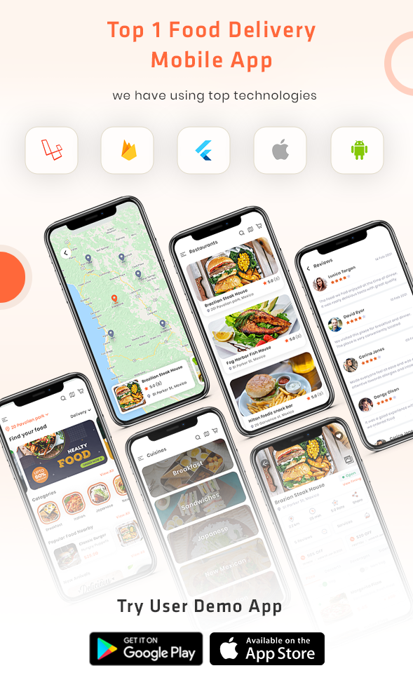 Foodie | UberEats Clone | Food Delivery App | Multiple Restaurant Food Delivery Flutter App - 3
