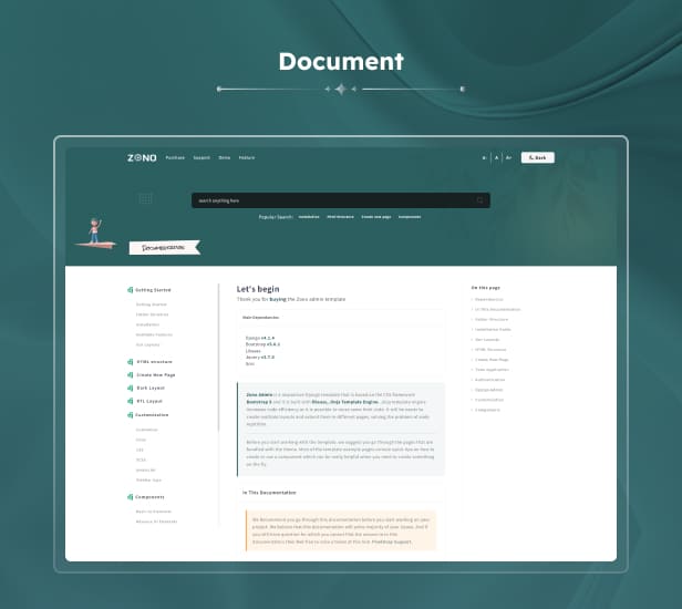 zono Admin Dashboard theme