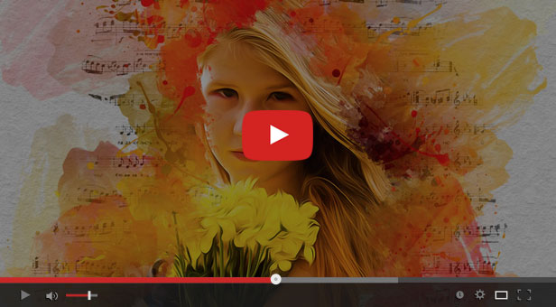 Notes of paint Photoshop Action - 2