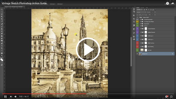 Vintage Sketch Photoshop Action - 2