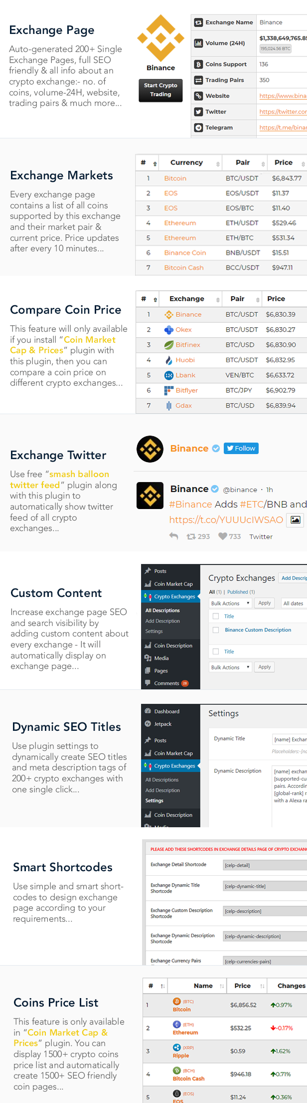 Cryptocurrency Exchanges List Pro - WordPress Plugin - 3