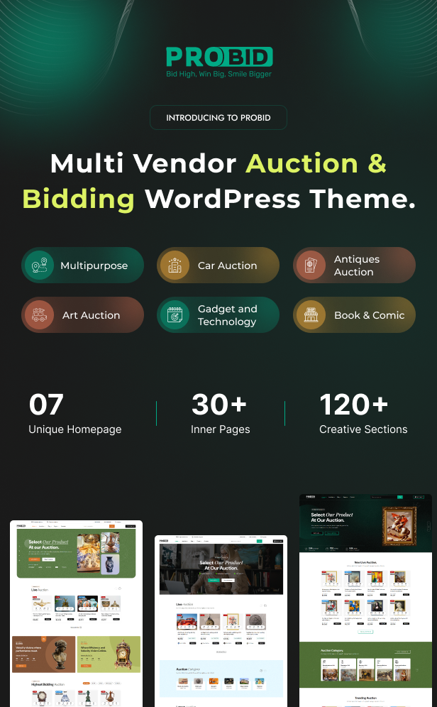 Probid - Multi Vendor Auctions WooCommerce WordPress Theme - 1