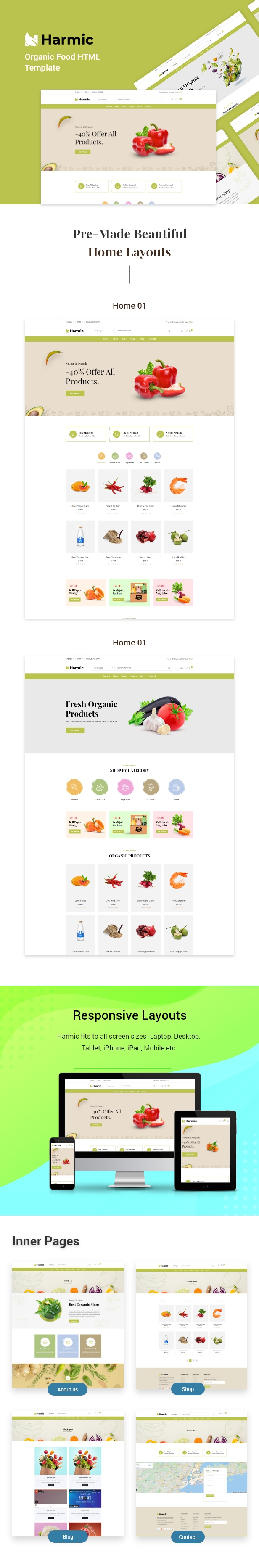 Harmic - Organic Food HTML Template - 1