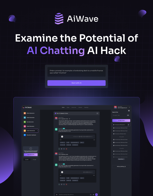 Aiwave - AI SaaS Website + Dashboard React NextJS UI Kit - 1