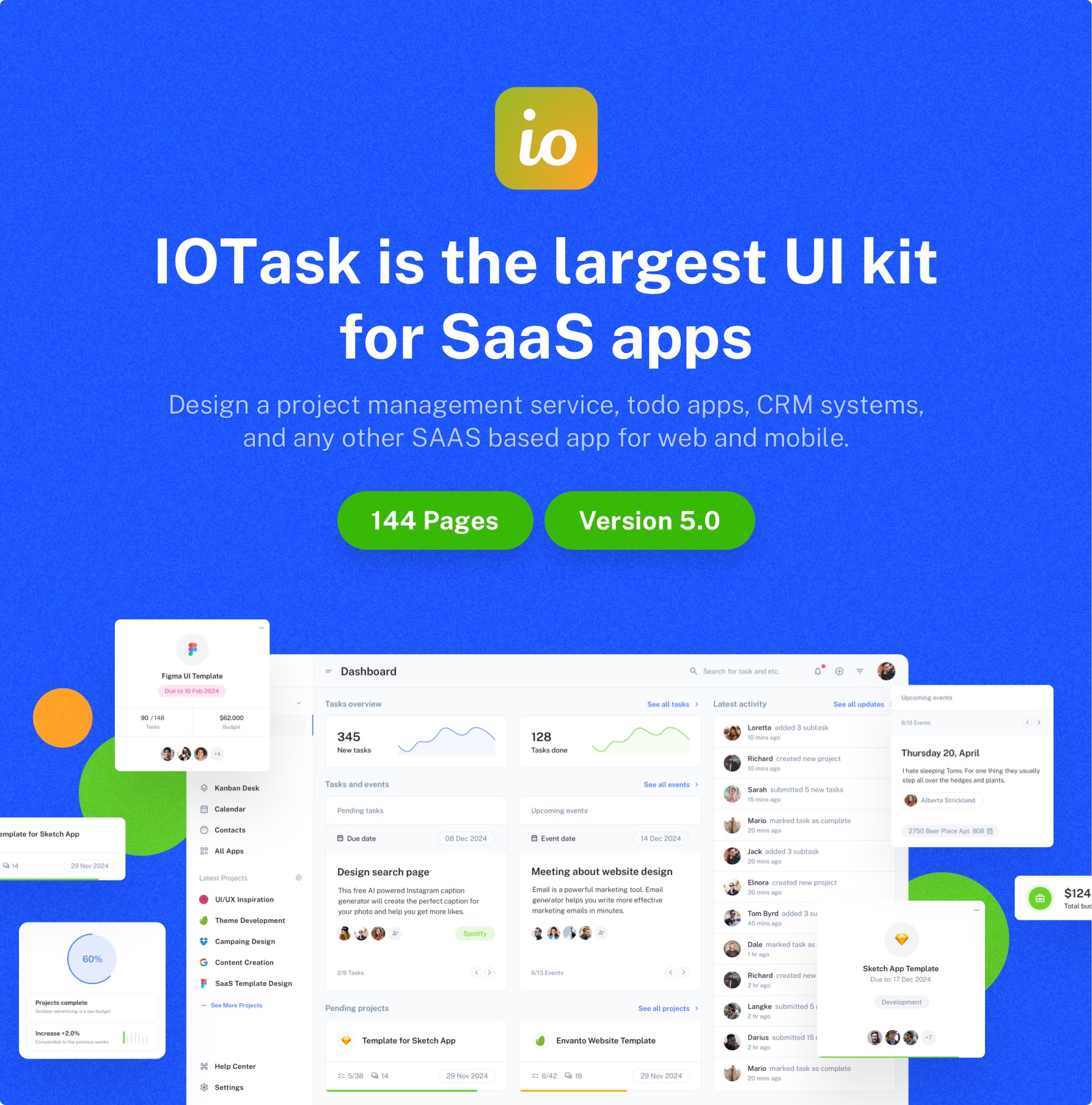 IOTask - Multipurpose Dashboard UI Kit for Figma - 2