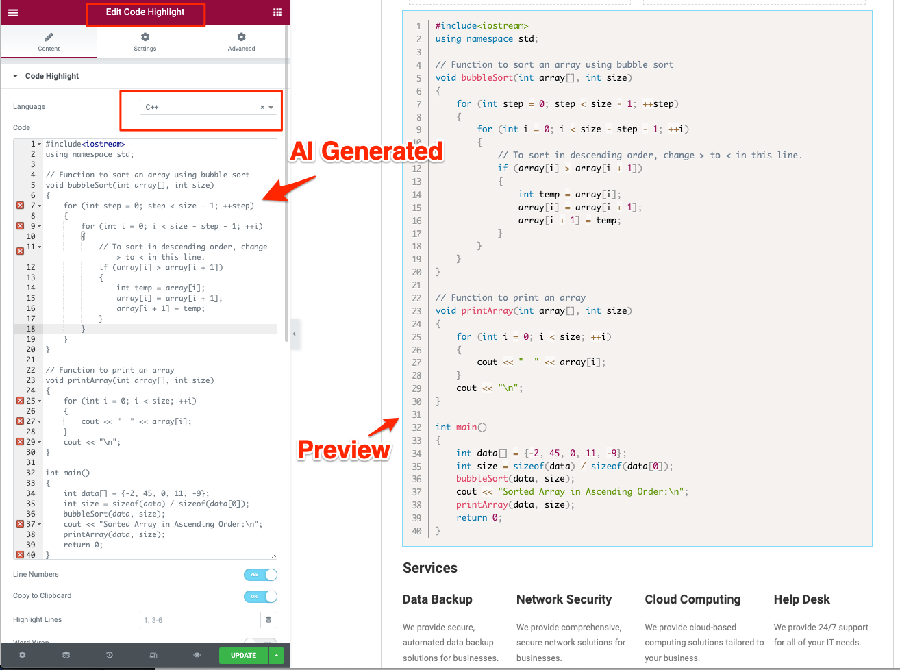 Guia Estilo para widget de imagem nativa Elementor