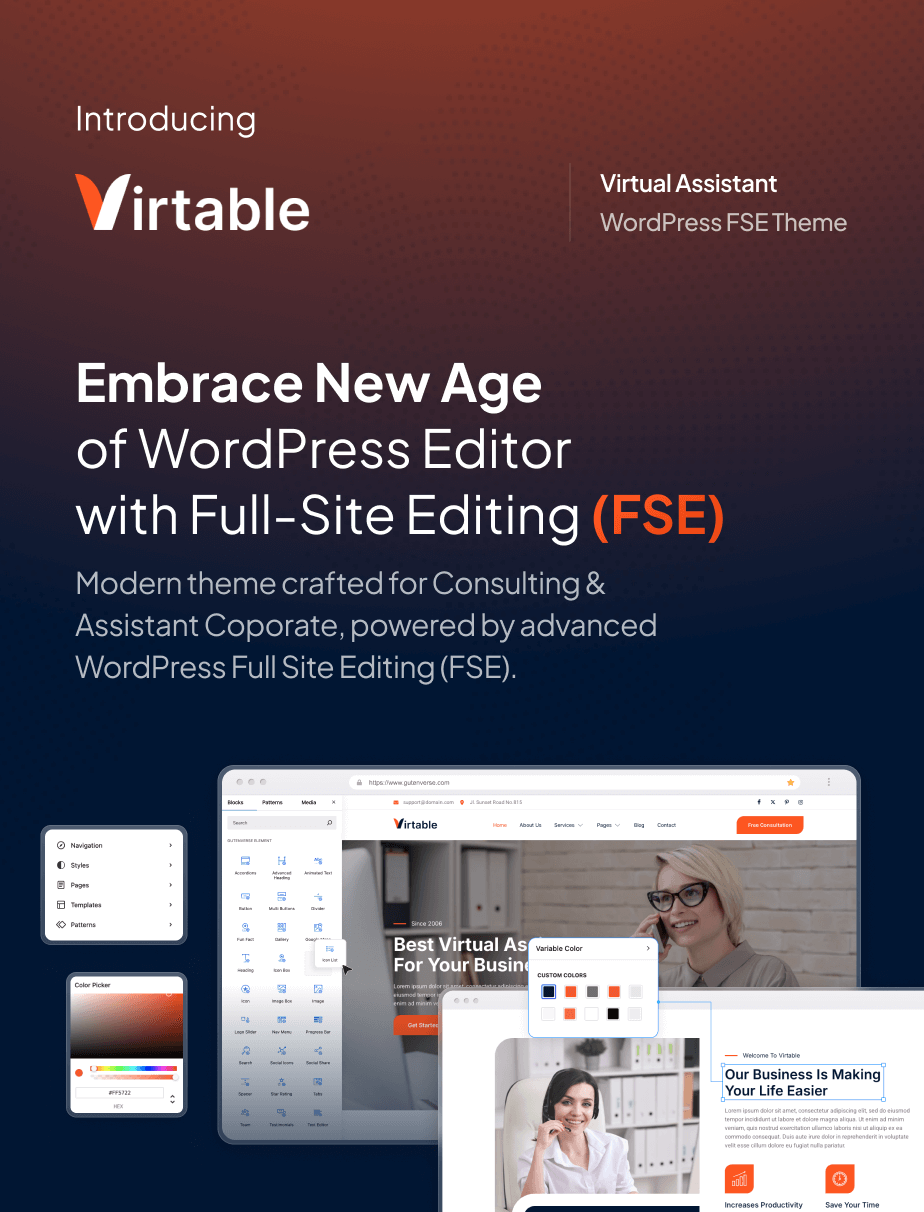 Virtable – Virtual Assistant Business FSE WordPress Theme - 3