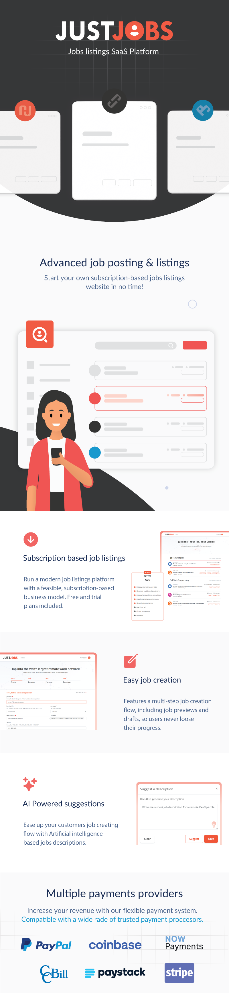 JustJobs - Remote Job Listings SaaS platform - 1