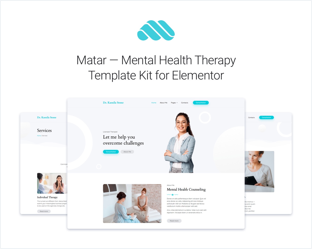 Matar Elementor Template Kit Presentation Part 1