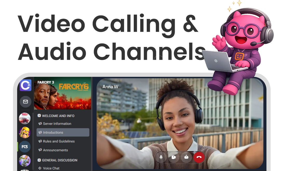 chatnet video calls mockup