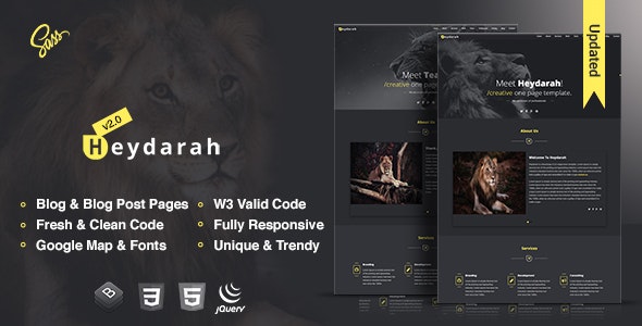 Heydarah - Portfolio Responsive HTML5 Template - Portfolio Creative