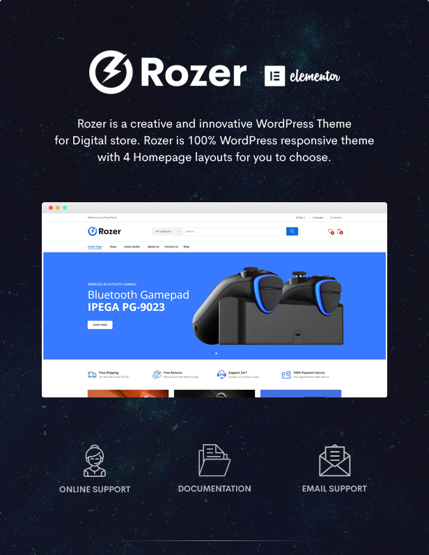 Rozer - Digital eCommerce WordPress Theme