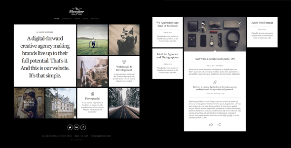 Bleecker – Modern Portfolio WordPress Theme - Photography Creative